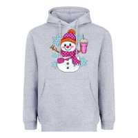 Heather Grey bougie snowman Heavyweight Hoodie - Zillion Design Studio