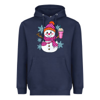Navy bougie snowman Heavyweight Hoodie - Zillion Design Studio