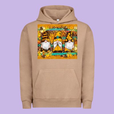 Western Bee Gnomes  Honeycomb  Leopard Turquoise Wooden Serape Urban Hoodie Designed By Artiststas