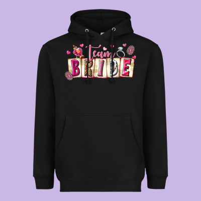 Team Bride Heavyweight Hoodie Designed By Texasbilliewilder