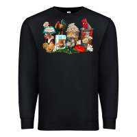 Black rooster coffee cups Premium Sweatshirt - Zillion Design Studio