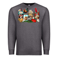 Charcoal Heather rooster coffee cups Premium Sweatshirt - Zillion Design Studio