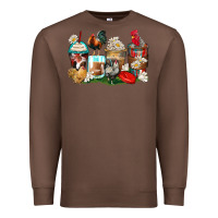 Chestnut rooster coffee cups Premium Sweatshirt - Zillion Design Studio