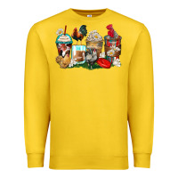 Lemon rooster coffee cups Premium Sweatshirt - Zillion Design Studio