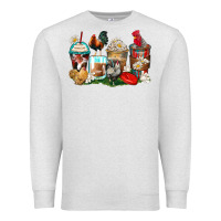 Oatmeal Heather rooster coffee cups Premium Sweatshirt - Zillion Design Studio
