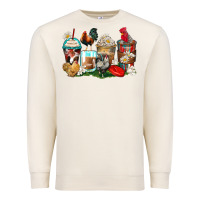 Sandshell rooster coffee cups Premium Sweatshirt - Zillion Design Studio