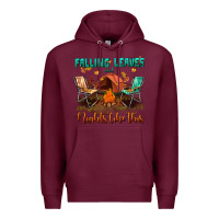 Burgundy falling leaves and nights like this Premium Hoodie - BundleAndBundleShop