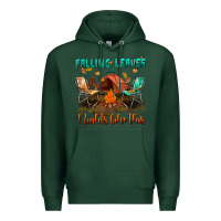Sports Green falling leaves and nights like this Premium Hoodie - BundleAndBundleShop