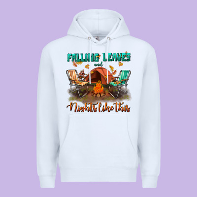 Falling Leaves And Nights Like This Premium Hoodie Designed By Bundleandbundleshop