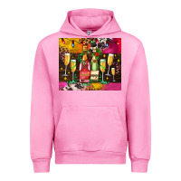Fuchsia Pink Christmas champagne bottles and Urban Hoodie - AdoDesignShop