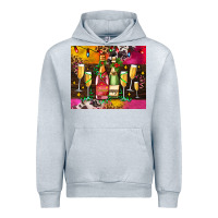 Heather Grey Christmas champagne bottles and Urban Hoodie - AdoDesignShop