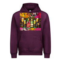 Mauve Wine Christmas champagne bottles and Urban Hoodie - AdoDesignShop