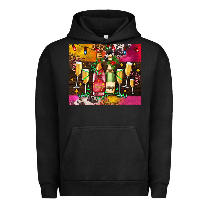 Christmas Champagne Bottles And Urban Hoodie by AdoDesignShop | Teevron