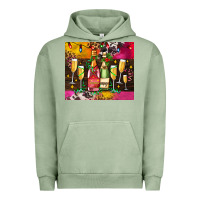 Pigment Oil Green Christmas champagne bottles and Urban Hoodie - AdoDesignShop