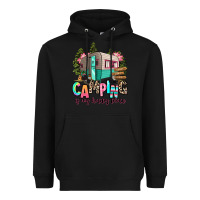 Black camping is my happy place Heavyweight Hoodie - RanaPortraitStore