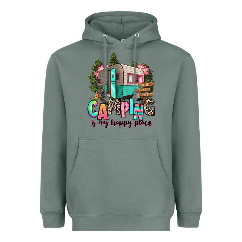 Camping Is My Happy Place Heavyweight Hoodie by RanaPortraitStore | Teevron