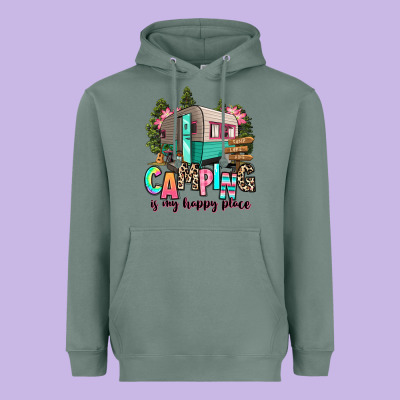 Heavyweight Hoodie camping is my happy place