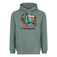 Sage camping is my happy place Heavyweight Hoodie - RanaPortraitStore