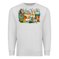 Dove Grey goats coffee cups Premium Sweatshirt - Zillion Design Studio