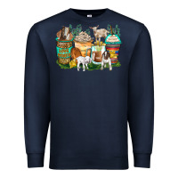 Navy goats coffee cups Premium Sweatshirt - Zillion Design Studio