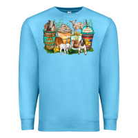 Ocean Blue goats coffee cups Premium Sweatshirt - Zillion Design Studio
