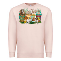 Pale Pink goats coffee cups Premium Sweatshirt - Zillion Design Studio