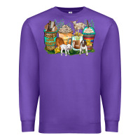 Purple goats coffee cups Premium Sweatshirt - Zillion Design Studio