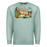 Seafoam goats coffee cups Premium Sweatshirt - Zillion Design Studio