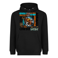 Black western cowboy wild west Heavyweight Hoodie - texasbilliewilder