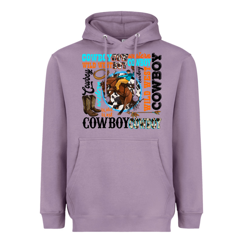 Western Cowboy Wild West Heavyweight Hoodie by texasbilliewilder | Teevron