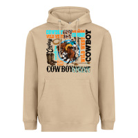 Mushroom western cowboy wild west Heavyweight Hoodie - texasbilliewilder