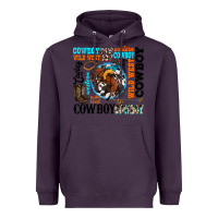 Plum western cowboy wild west Heavyweight Hoodie - texasbilliewilder