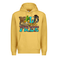 Antique Gold wild and free with cactus Premium Hoodie - AdoDesignShop