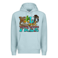 Blue Mist wild and free with cactus Premium Hoodie - AdoDesignShop