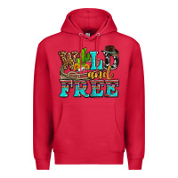 Cardinal wild and free with cactus Premium Hoodie - AdoDesignShop