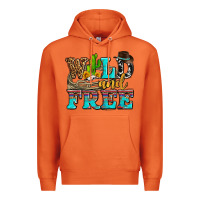 Carrot wild and free with cactus Premium Hoodie - AdoDesignShop
