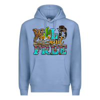 Colony Blue wild and free with cactus Premium Hoodie - AdoDesignShop