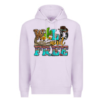 Lilac wild and free with cactus Premium Hoodie - AdoDesignShop