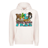 Pale Pink wild and free with cactus Premium Hoodie - AdoDesignShop