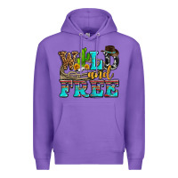 Purple wild and free with cactus Premium Hoodie - AdoDesignShop
