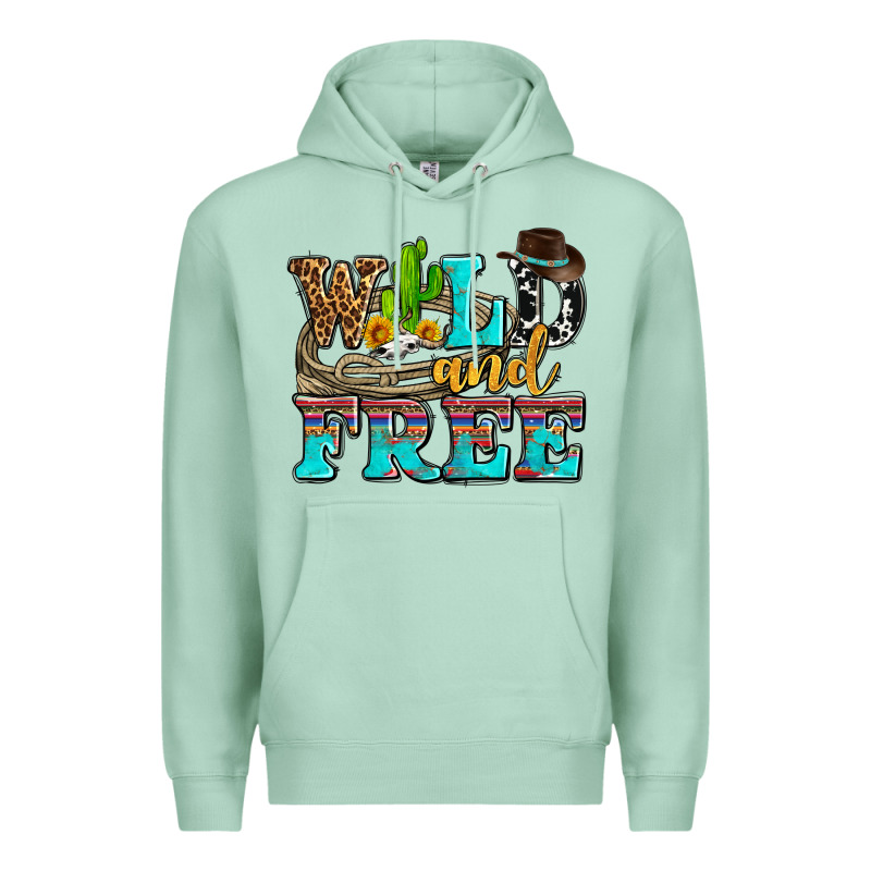 Wild And Free With Cactus Premium Hoodie by AdoDesignShop | Teevron