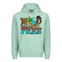 Seafoam wild and free with cactus Premium Hoodie - AdoDesignShop