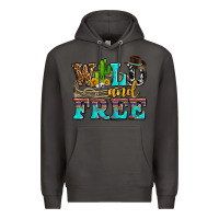 Smoke wild and free with cactus Premium Hoodie - AdoDesignShop