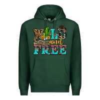 Sports Green wild and free with cactus Premium Hoodie - AdoDesignShop