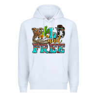 White wild and free with cactus Premium Hoodie - AdoDesignShop