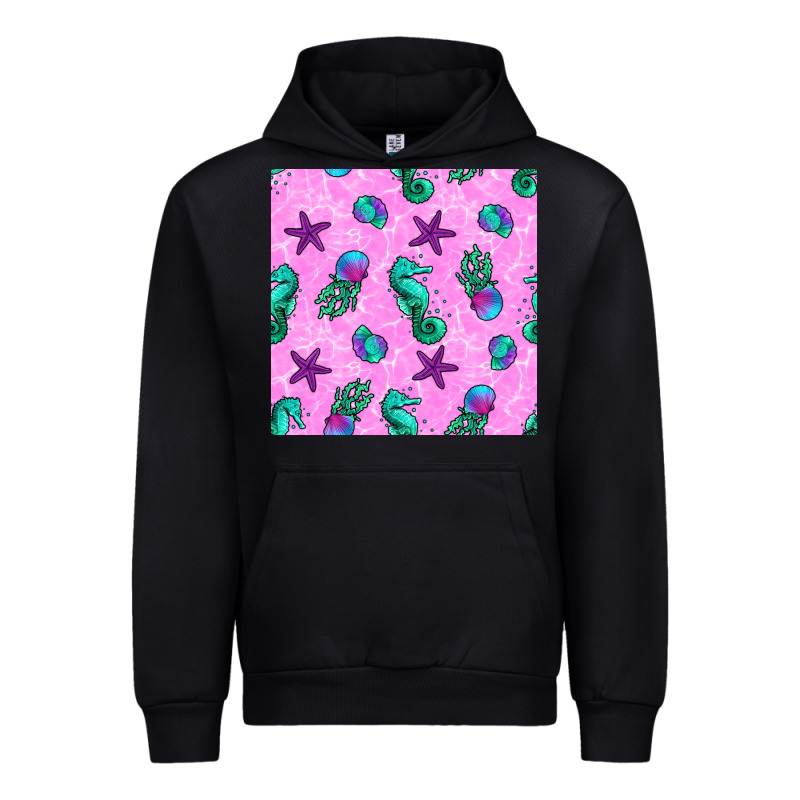 Summer Ocean Seamless Pattern Urban Hoodie by BundleAndBundleShop | Teevron
