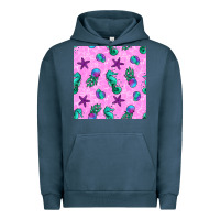 Pigment Midnight Navy summer ocean seamless pattern Urban Hoodie - BundleAndBundleShop