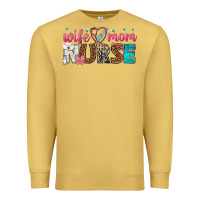 Antique Gold wife mom nurse Premium Sweatshirt - texasbilliewilder