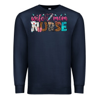 Navy wife mom nurse Premium Sweatshirt - texasbilliewilder