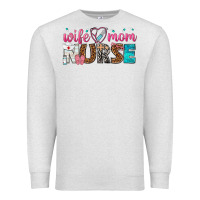 Oatmeal Heather wife mom nurse Premium Sweatshirt - texasbilliewilder